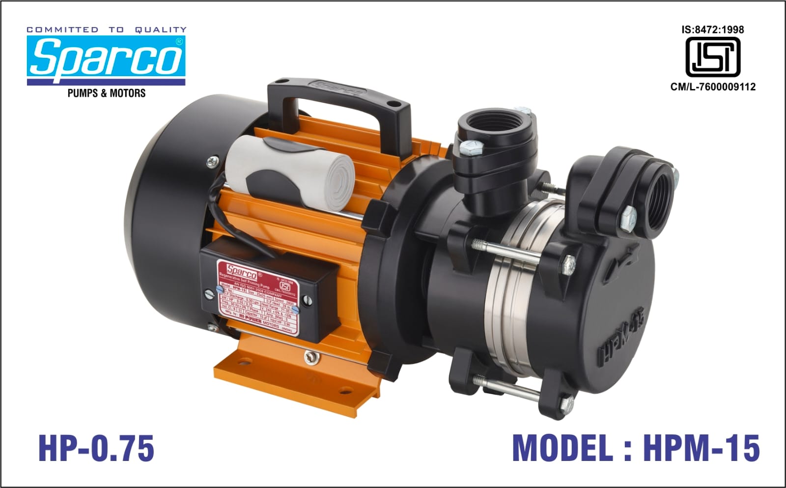 Sparco Pump - Monoblock Pump - MODEL: HPM-15