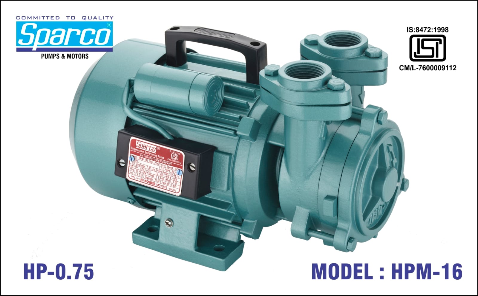 Sparco Pump - Monoblock Pump - MODEL: HPM-16